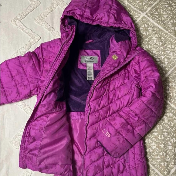 Girls Raspberry Coat - Picture 2 of 2
